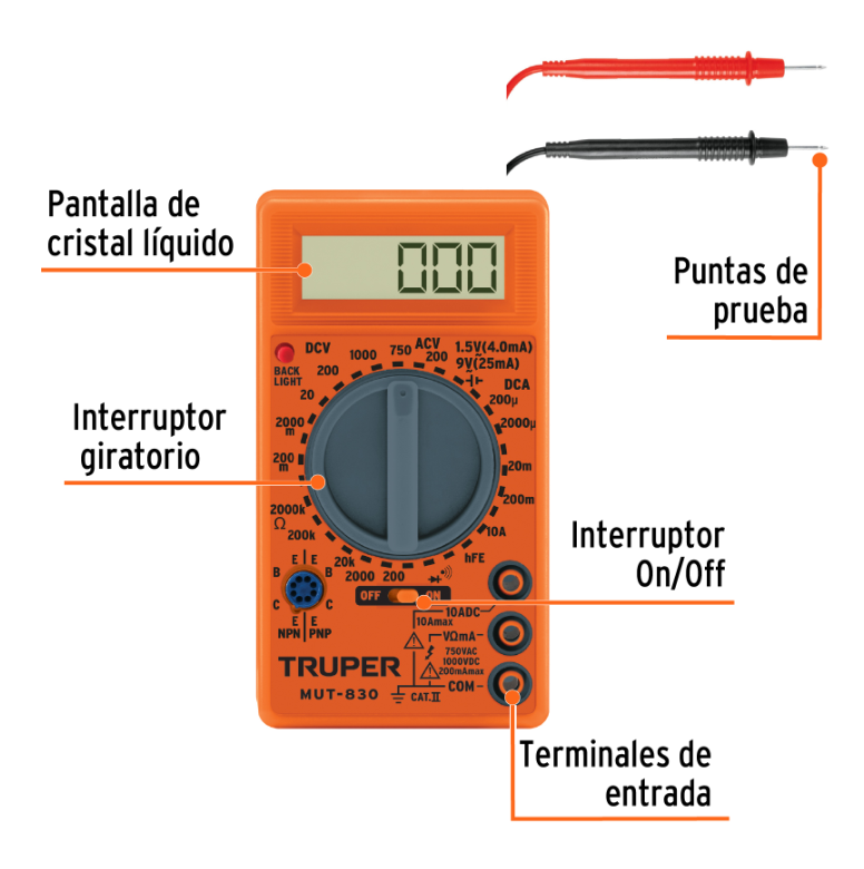 TRUPER MULTIMETRO DIGITAL 10400