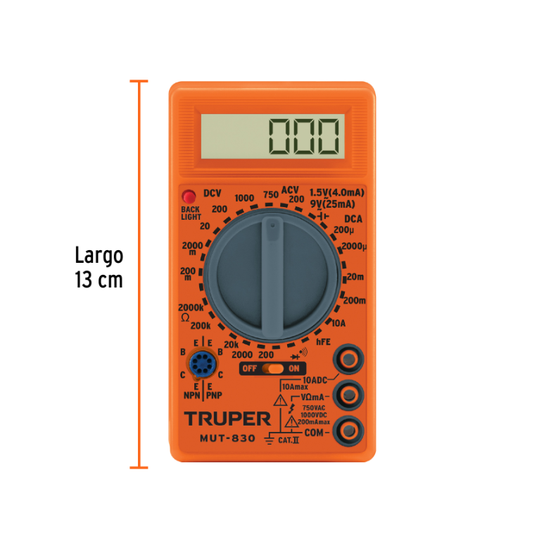 TRUPER MULTIMETRO DIGITAL 10400