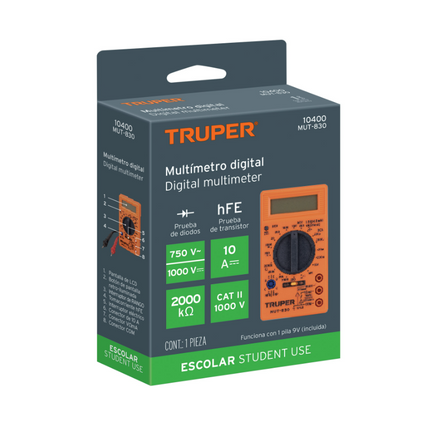 TRUPER MULTIMETRO DIGITAL 10400