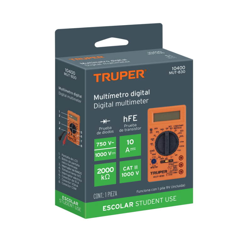 TRUPER MULTIMETRO DIGITAL 10400