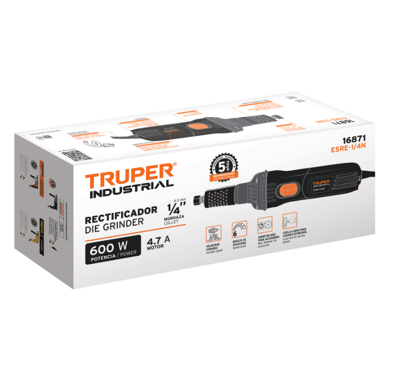 TRUPER MOTOTOOL INDUSTRIAL 1/4" 600W ESRE-1/4N 16871