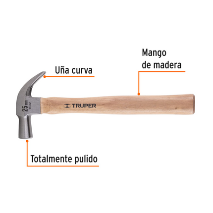 TRUPER MARTILLO PULIDO 25MM 14OZ 10558