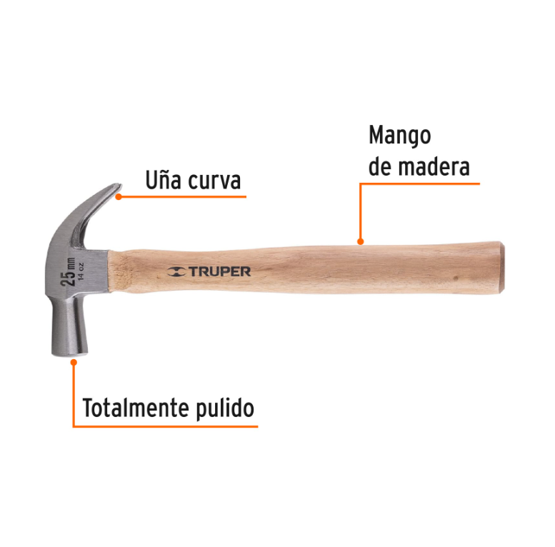 TRUPER MARTILLO PULIDO 25MM 14OZ 10558