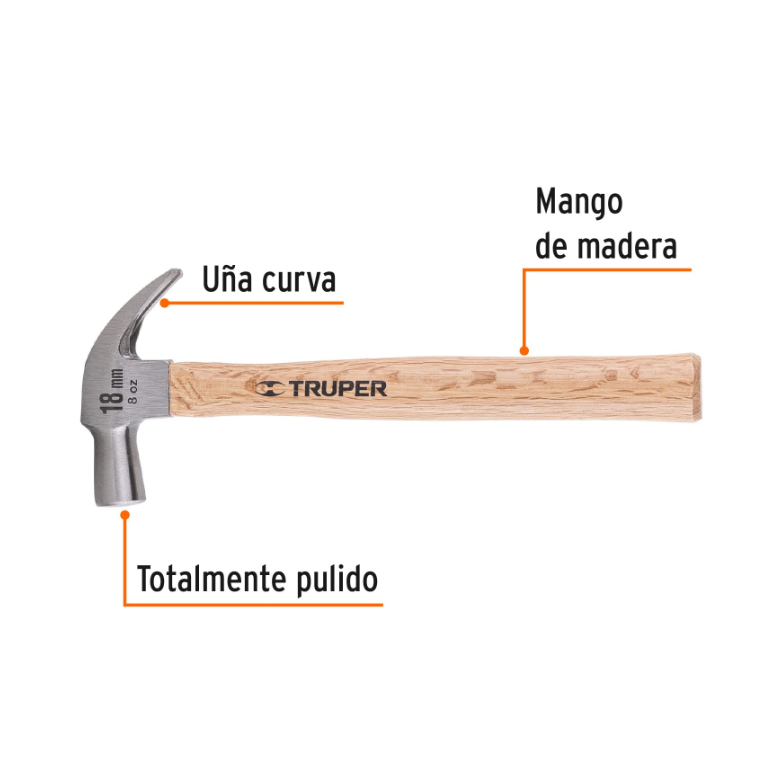 TRUPER MARTILLO PULIDO 18MM 8OZ 10554