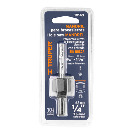 TRUPER MANDRIL PARA BROCASIERRAS 3/4 - 1.1/8" 18143