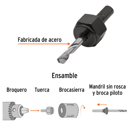TRUPER MANDRIL PARA BROCASIERRAS 1.1/4 - 4" 18144