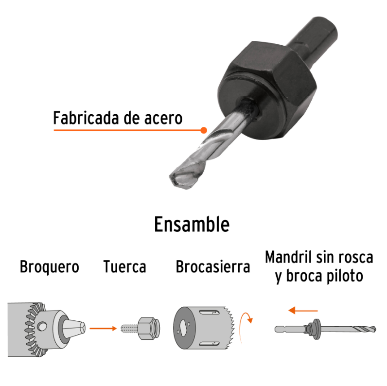 TRUPER MANDRIL PARA BROCASIERRAS 1.1/4 - 4" 18144