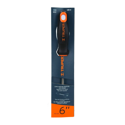 TRUPER LIMA REDONDA BASTARDA CON MANGO 6" 15315