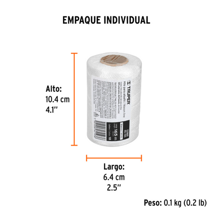 TRUPER HILO PARA ALBAÑIL BLANCO 165M 12989
