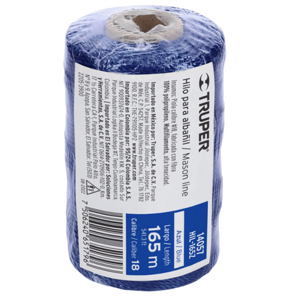 TRUPER HILO PARA ALBAÑIL AZUL 165M 14057