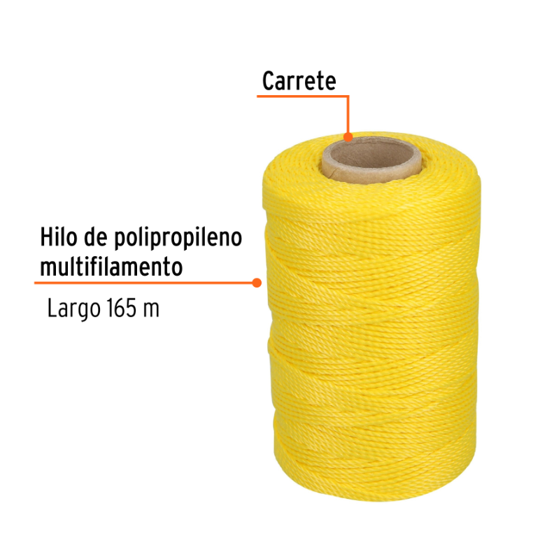 TRUPER HILO PARA ALBAÑIL AMARILLO 165M 14052