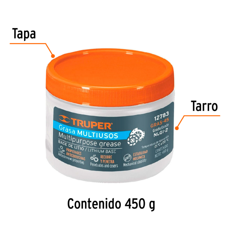 TRUPER GRASA MULTIUSOS GRADO NLCI-2 12783