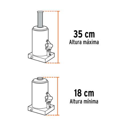 TRUPER GATO HIDRAULICO TIPO BOTELLA  2 TONELADAS 14810