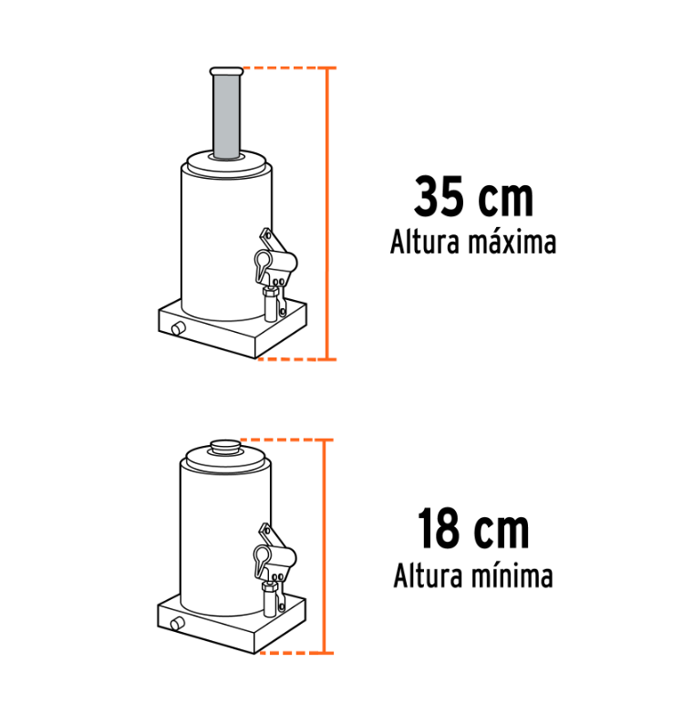 TRUPER GATO HIDRAULICO TIPO BOTELLA  2 TONELADAS 14810