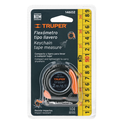 TRUPER FLEXOMETRO TIPO LLAVERO 2M 14602