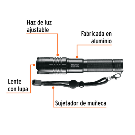 TRUPER EXPERT LINTERNA DE ALUMINIO LED 500 LUMENES LIXR-2AA 16777