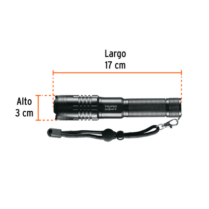 TRUPER EXPERT LINTERNA DE ALUMINIO LED 500 LUMENES LIXR-2AA 16777