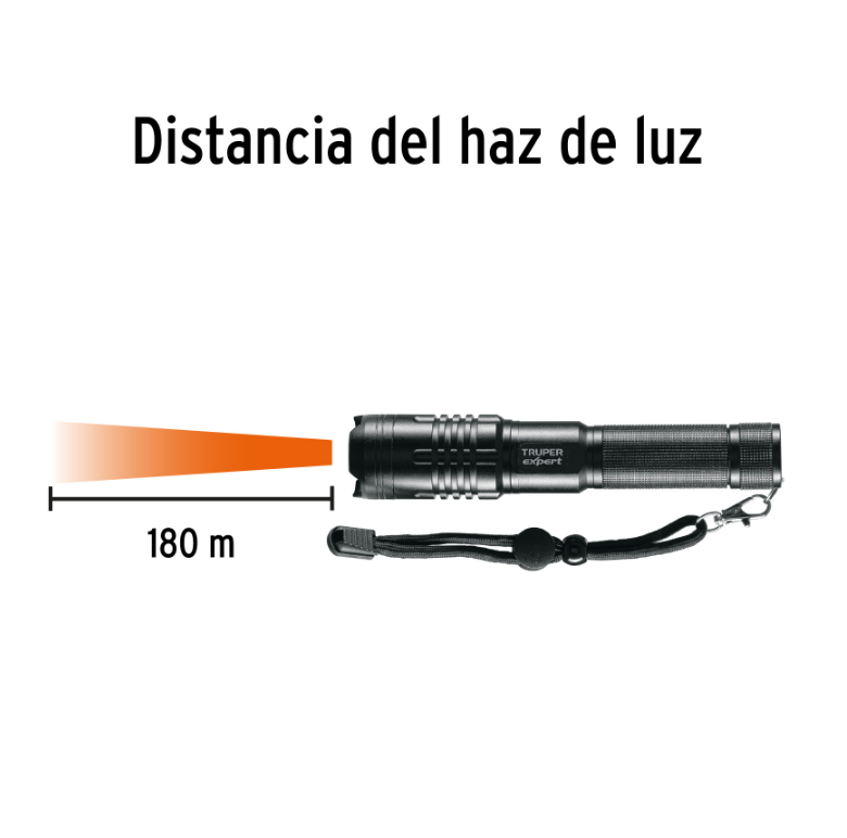 TRUPER EXPERT LINTERNA DE ALUMINIO LED 500 LUMENES LIXR-2AA 16777