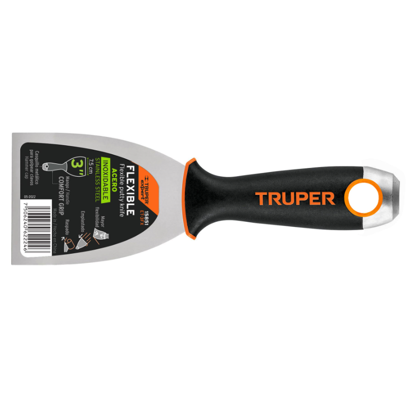 TRUPER ESPATULA FLEXIBLE 3" ACERO INOXIDABLE 15851