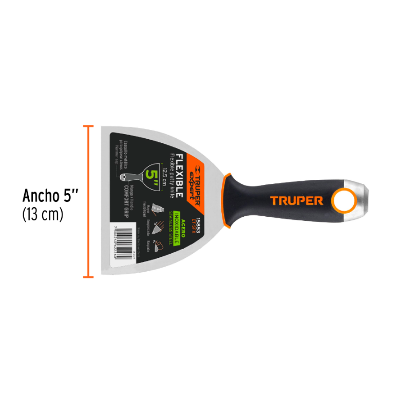 TRUPER ESPATULA 5" ACERO INOXIDABLE 15853