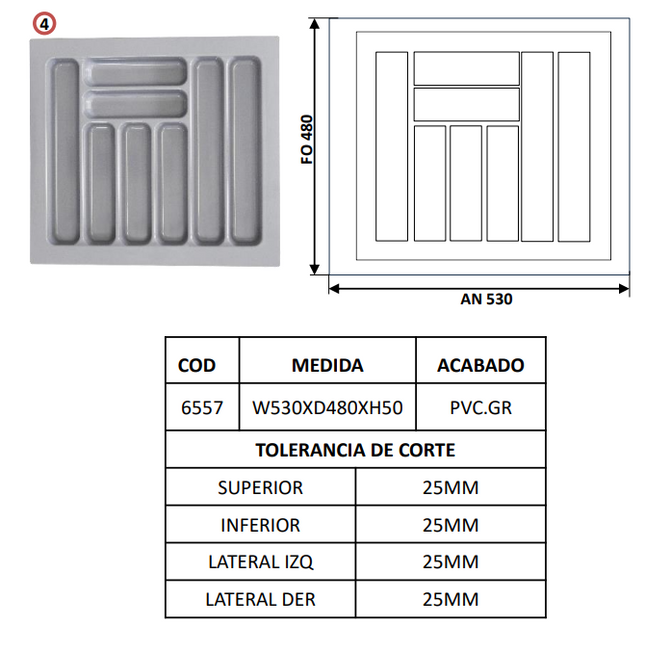 FLEXON CUBIERTERO PVC 53 X 48 FLEXON - 6557
