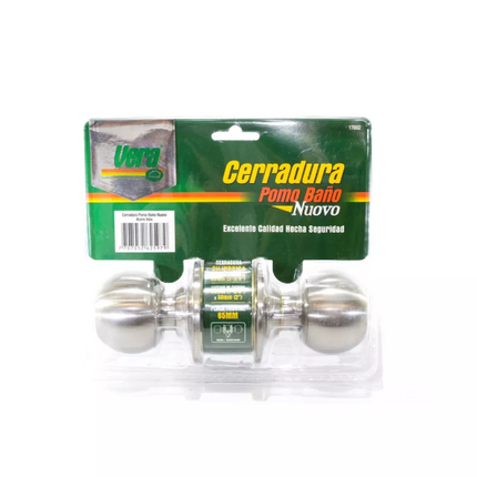 VERA CERRADURA BAÑO POMO INOX NUOVO 17002