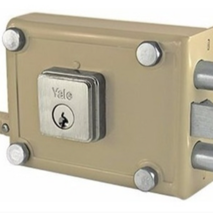 YALE CERRADURA DE SOBREPONER 987 1/4 SEGURO NOCTURNO SOLDAR DERECHA 0003003