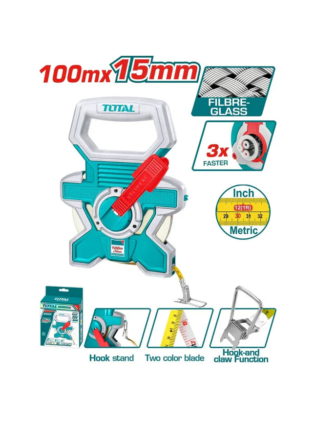 TOTAL CINTA METRICA DE FIBRA DE VIDRIO TMTF181006