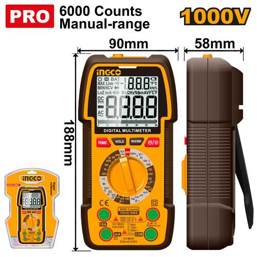 INGCO MULTIMETRO DIGITAL 1000V DM310002