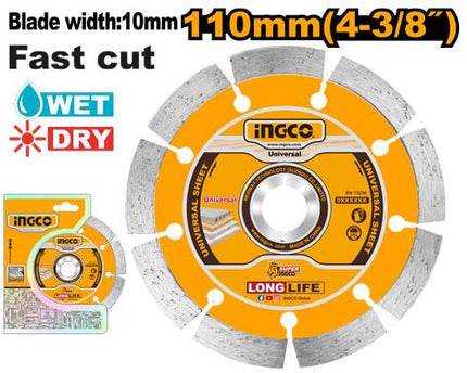 INGCO DISCO DIAMANTADO SEGMENTADO 4-3/8" DMD011102
