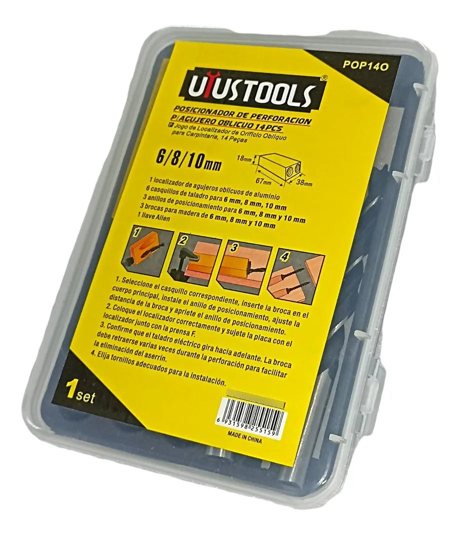 UYUSTOOLS POSICIONADOR DE PERFORACION P/ AGUJERO OBLICUO 14 PCS POP140