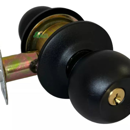 FLEXON CERRADURA CILINDRICA DE POMO ALCOBA NEGRA 6670