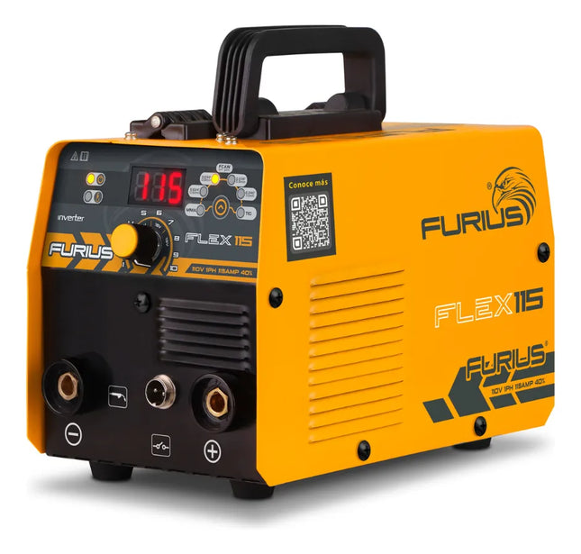 FURIUS SOLDADOR INVERSOR MULTIPROCESOS FLUX 110V 115A FLEX FW115
