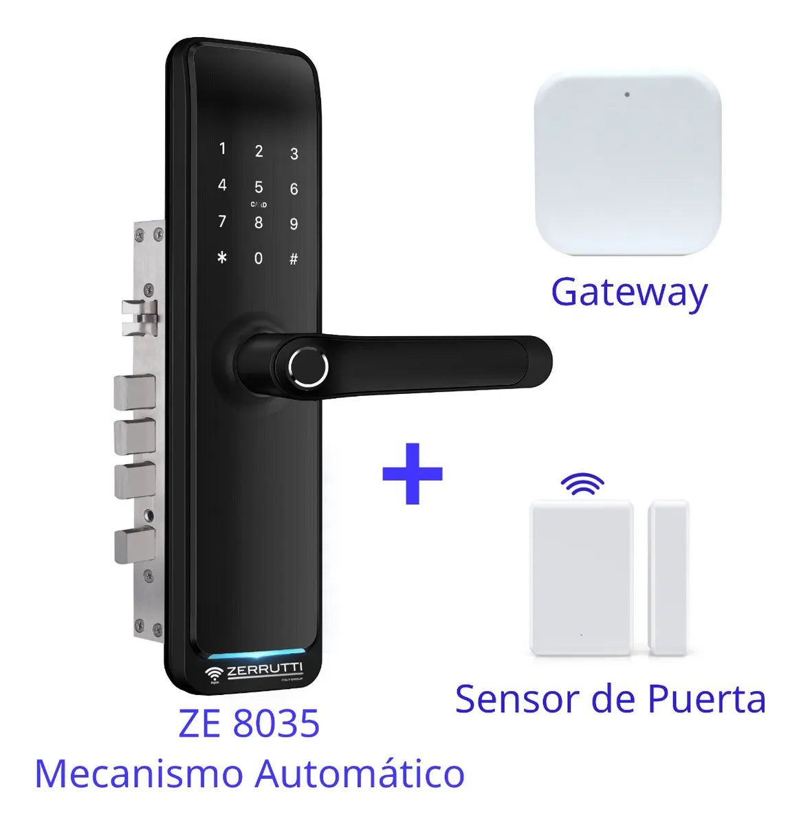 Cerradura Zerrutti Ze 8035 - Automático + Gateway + Sensor