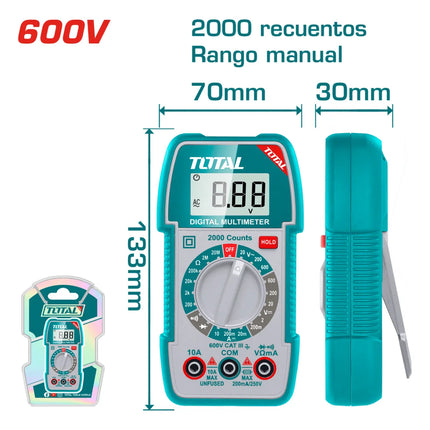 TOTAL MULTIMETRO DIGITAL TMT5360011