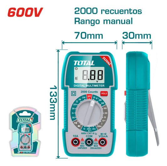 TOTAL MULTIMETRO DIGITAL TMT5360011