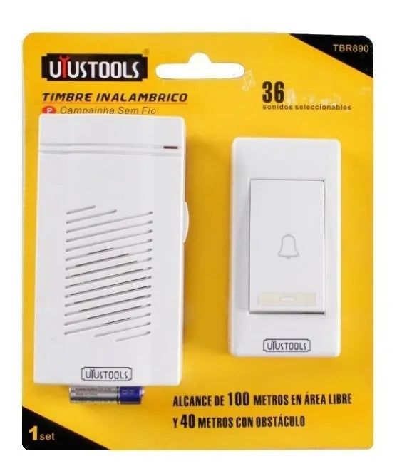 UYUSTOOLS TIMBRE INALAMBRICO 36 SONIDOS SELECCIONABLES TBR890