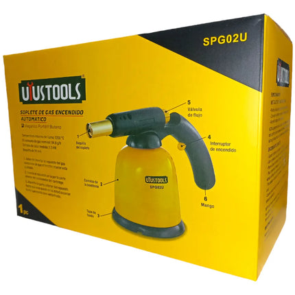 UYUSTOOLS SOPLETE DE GAS ENCENDIDO AUTOMATICO SPG02U