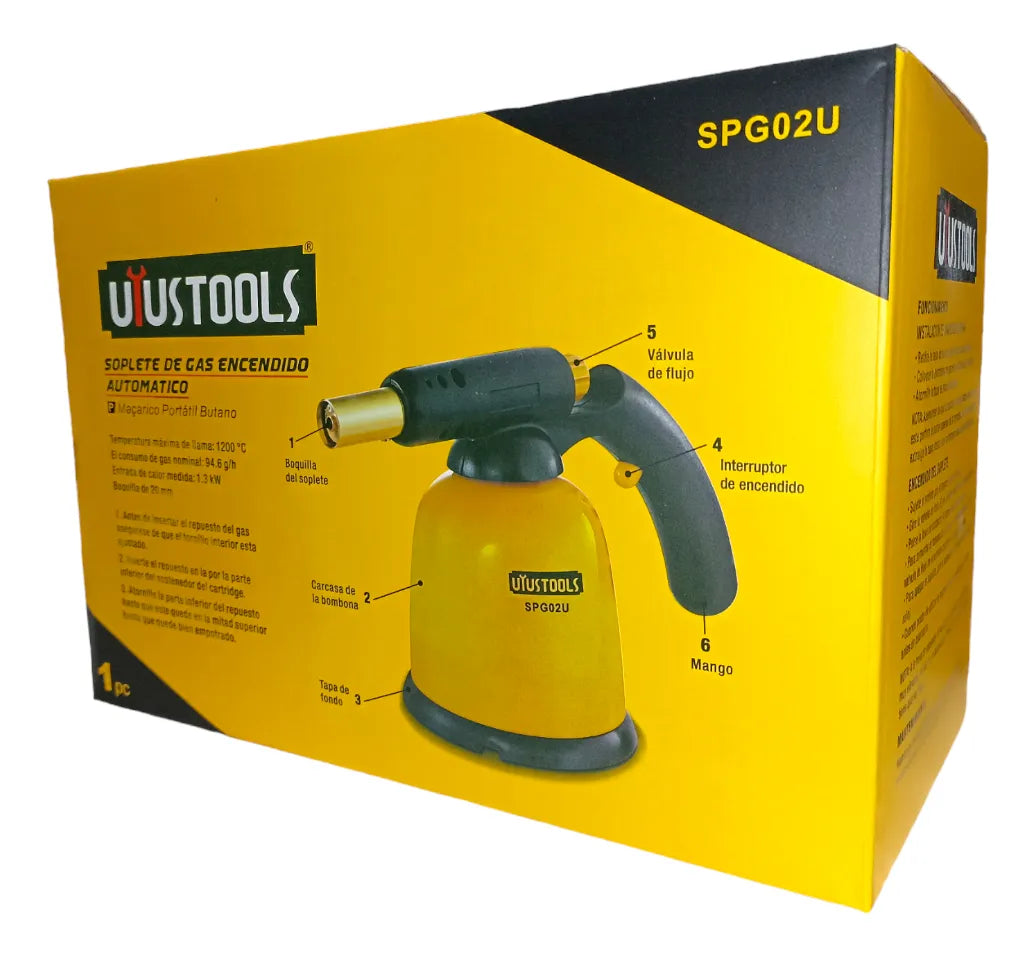 UYUSTOOLS SOPLETE DE GAS ENCENDIDO AUTOMATICO SPG02U