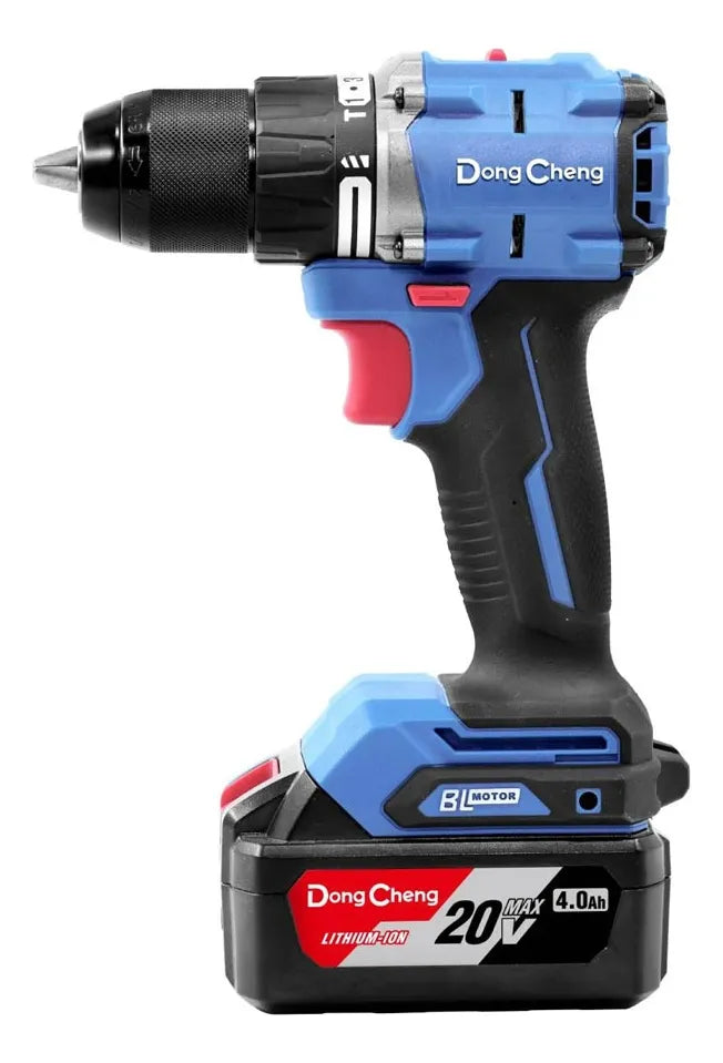 DONG CHENG TALADRO PERCUTOR INALAMBRICO 1/2" BRUSHLESS 20V CON 2 BATERIAS DE 2 AH - DCJZ2060I