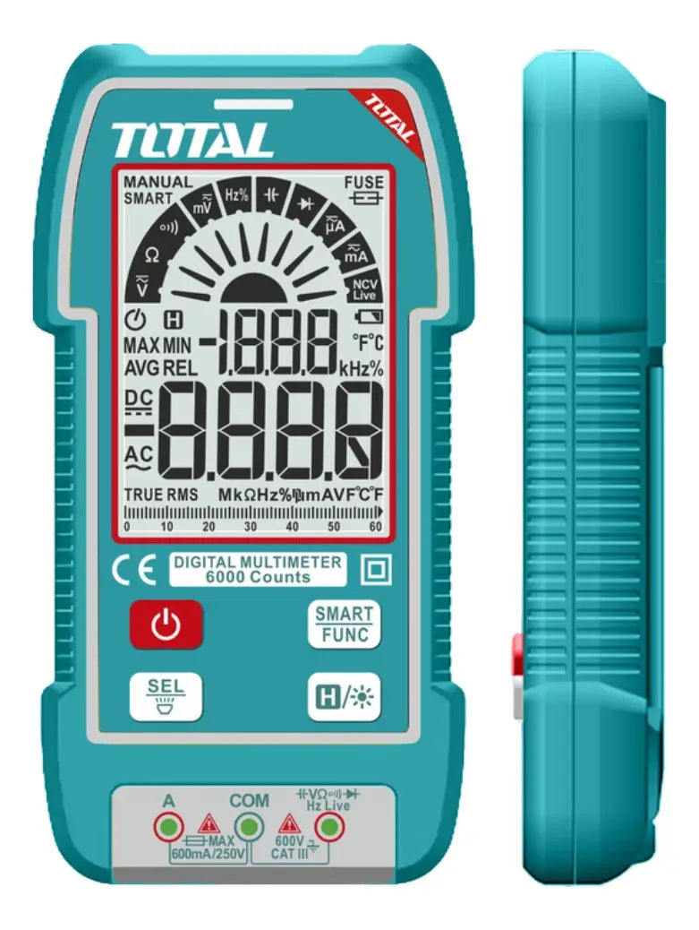 TOTAL MULTIMETRO DIGITAL 600V INDUSTRIAL TMT516004