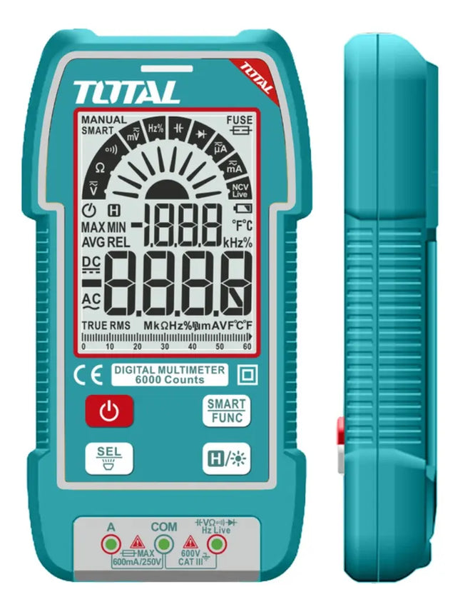 TOTAL MULTIMETRO DIGITAL 600V INDUSTRIAL TMT516004