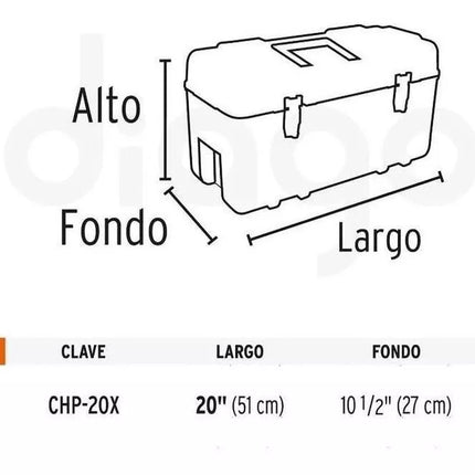 TRUPER CAJA PARA HERRAMIENTAS REFORZADA CHP-20X 10380