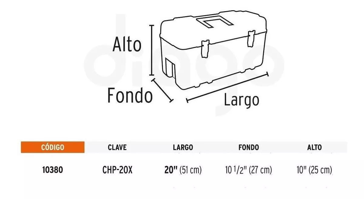 TRUPER CAJA PARA HERRAMIENTAS REFORZADA CHP-20X 10380