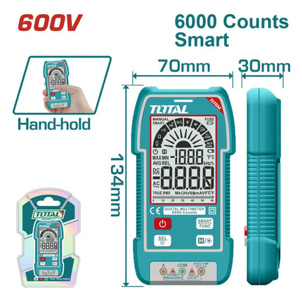 TOTAL MULTIMETRO DIGITAL 600V INDUSTRIAL TMT516004