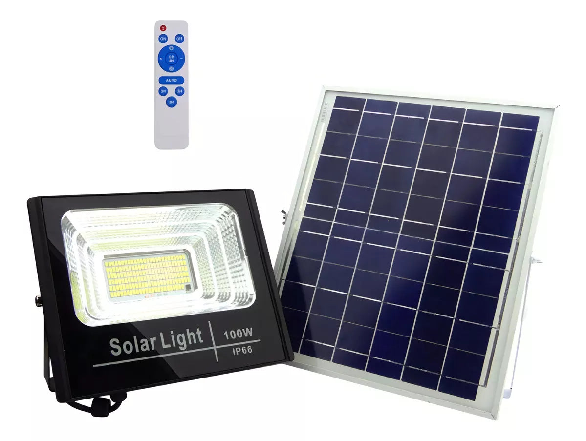 RFLECTOR LED SOLAR 100W EXTERIOR CON SENSOR DE MOVIMIENTO 20000H SSL-120W MEGAWATT