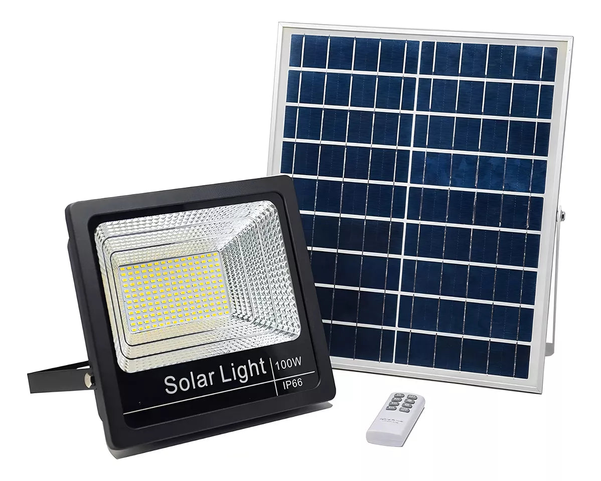 RFLECTOR LED SOLAR 100W EXTERIOR CON SENSOR DE MOVIMIENTO 20000H SSL-120W MEGAWATT