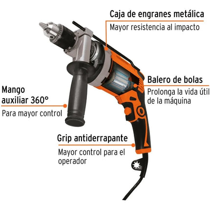 TRUPER TALADRO PERCUTOR ROTOMARTILLO 1/2" 850W 14659