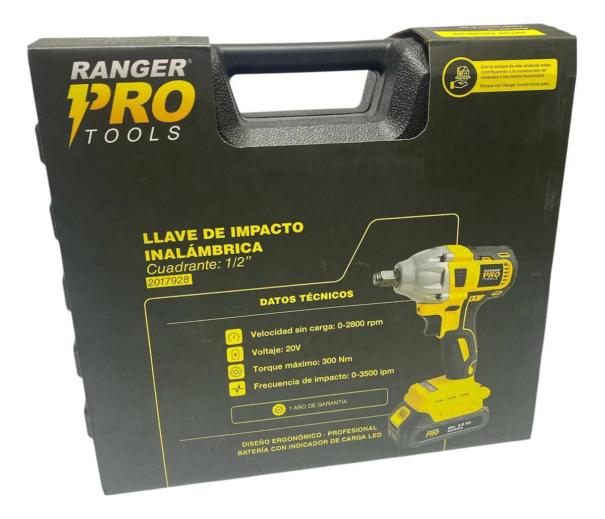RANGER LLAVE DE IMPACTO INALAMBRICA 1/2'' 2017928