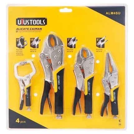 UYUSTOOLS JUEGO DE 4 ALICATES DE PRESION ALM4SU